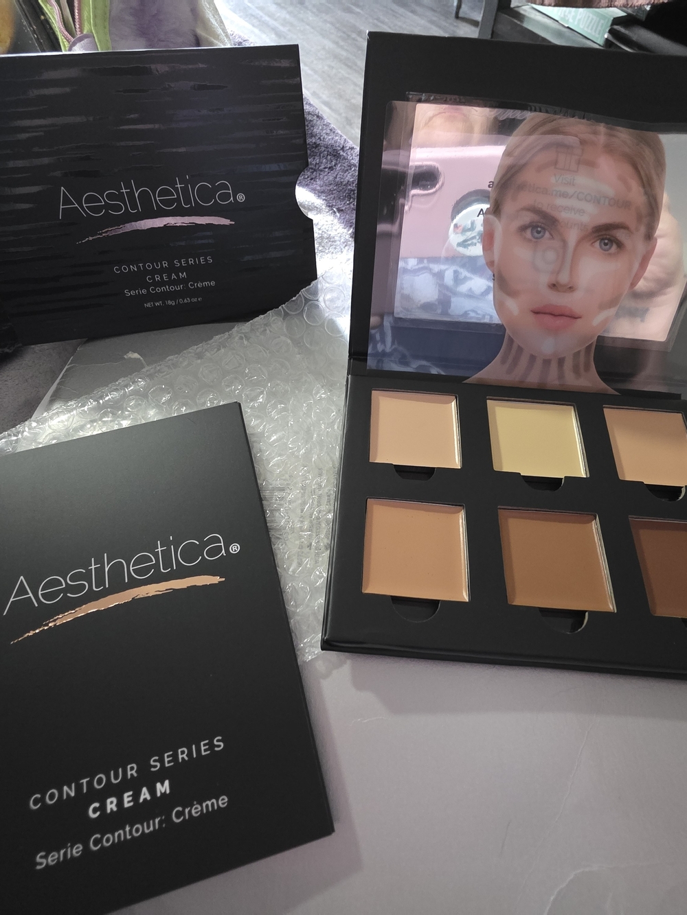 Aesthetica Cream Contour Palette — Beige, Tan & Warm Brown Shades